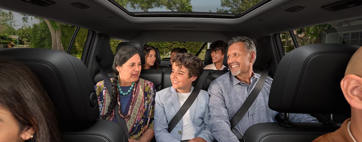 Family in all three rows of a 2026 Chevy Traverse